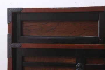 アンティーク家具　古民具・骨董　上質な金具のアンティーク松本帳場箪笥