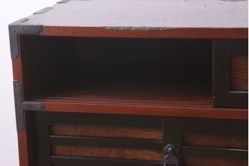 アンティーク家具　古民具・骨董　上質な金具のアンティーク松本帳場箪笥