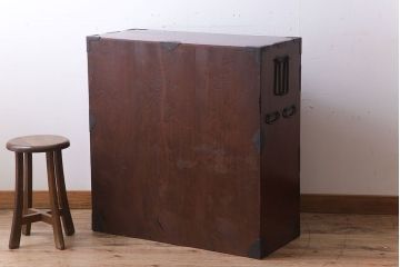 アンティーク家具　古民具・骨董　上質な金具のアンティーク松本帳場箪笥