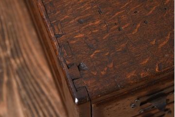 アンティーク家具　ネームプレート取っ手!ナラ材製のアンティークカードケース(小引き出し、図書館、図書室)(2)