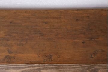 アンティーク家具　素朴でシンプルな木製アンティークベンチ