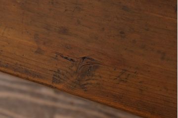 アンティーク家具　素朴でシンプルな木製アンティークベンチ