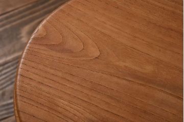 ラフジュ工房オリジナル　欅材古材のシンプルな特製スツール(3)