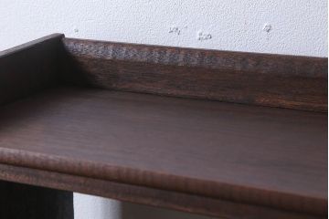 レトロ家具　ラワン材製　古い木のレトロな本棚(ディスプレイラック)