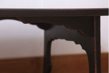 アンティーク家具　上品なデザインの古い総欅製アンティーク二月堂机