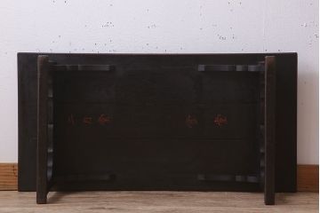 アンティーク家具　上品なデザインの古い総欅製アンティーク二月堂机