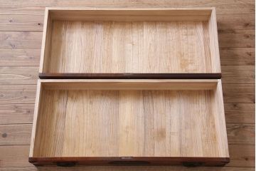 中古 伝統民芸家具 岩谷堂　二段重ね衣装箪笥