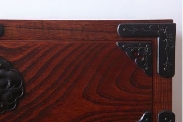 中古 伝統民芸家具 岩谷堂　二段重ね衣装箪笥