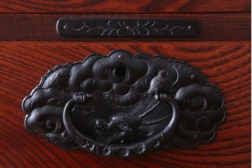 中古 伝統民芸家具 岩谷堂　二段重ね衣装箪笥