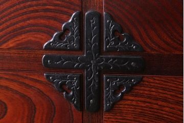 中古 伝統民芸家具 岩谷堂　二段重ね衣装箪笥