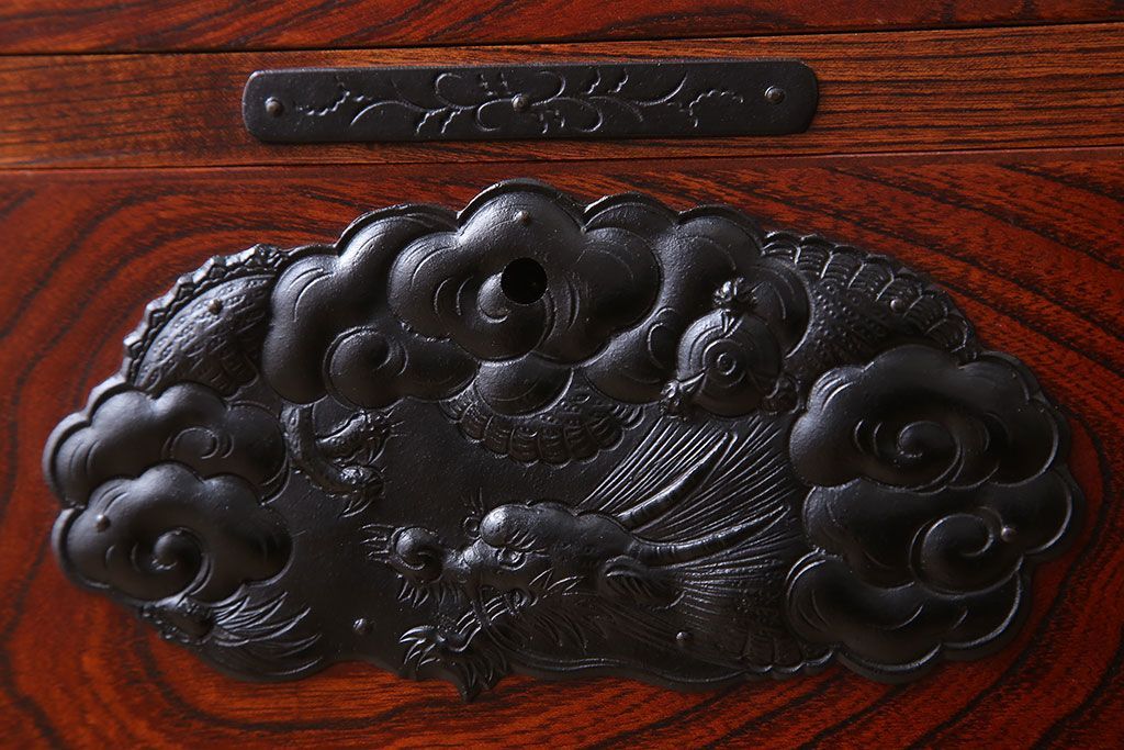 中古 伝統民芸家具 岩谷堂　二段重ね衣装箪笥