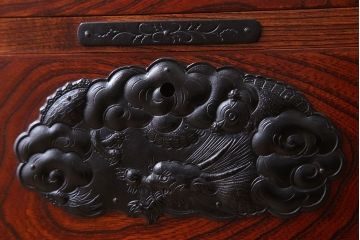 中古 伝統民芸家具 岩谷堂　二段重ね衣装箪笥