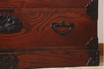 中古 伝統民芸家具 岩谷堂　二段重ね衣装箪笥