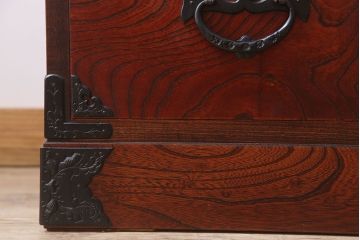 中古 伝統民芸家具 岩谷堂　二段重ね衣装箪笥