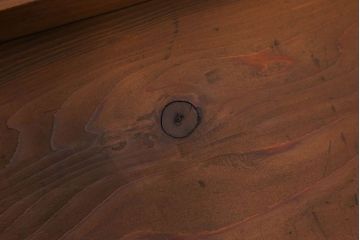 アンティーク雑貨　古い木味のレトロなアンティーク引き出し付き本立て(2)