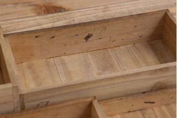 アンティーク雑貨　古い木製のレトロなアンティーク裁縫箱(小引き出し)(2)