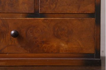 アンティーク雑貨　古い木製のレトロなアンティーク裁縫箱(小引き出し)(2)