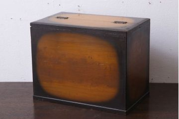 アンティーク雑貨　古い木製のレトロなアンティーク裁縫箱(小引き出し)(2)