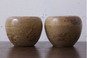 アンティーク雑貨　桑材製　上品なアンティーク煙草盆一対