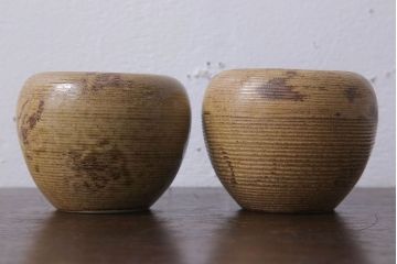アンティーク雑貨　桑材製　上品なアンティーク煙草盆一対