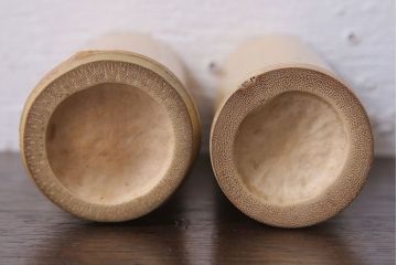 アンティーク雑貨　桑材製　上品なアンティーク煙草盆一対