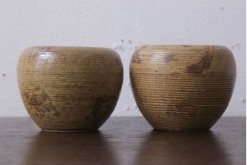 アンティーク雑貨　桑材製　上品なアンティーク煙草盆一対