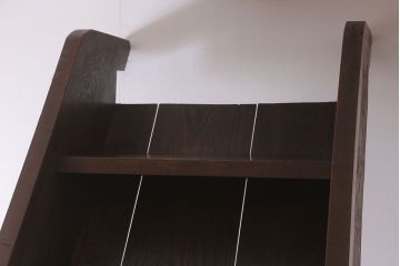 アンティーク雑貨　アンティーク　松材製　厚手素材!古い御屋敷の大型木製階段(10段)
