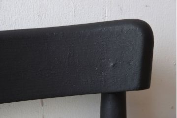 アンティーク家具　ブラックペイント!小ぶりなアンティークベントウッドチェア