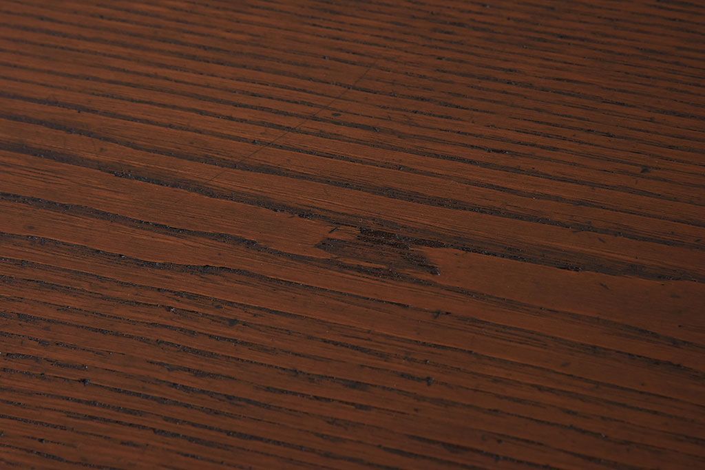 アンティーク家具　タモ材!古い木製のシンプルなアンティーク薄型片袖机