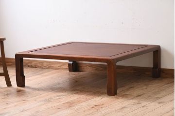 アンティーク家具　天板一枚板!和製アンティークの大ぶりな座卓
