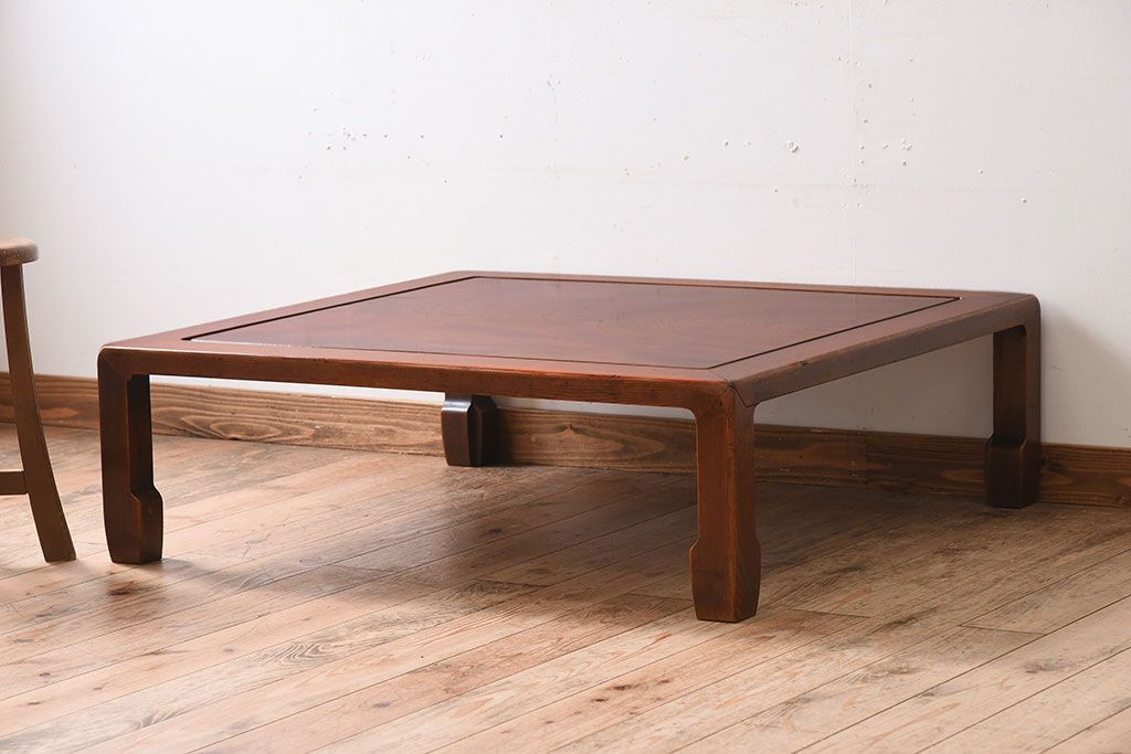 アンティーク家具　天板一枚板!和製アンティークの大ぶりな座卓