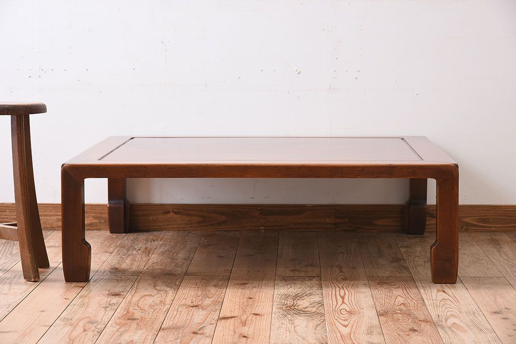 アンティーク家具　天板一枚板!和製アンティークの大ぶりな座卓