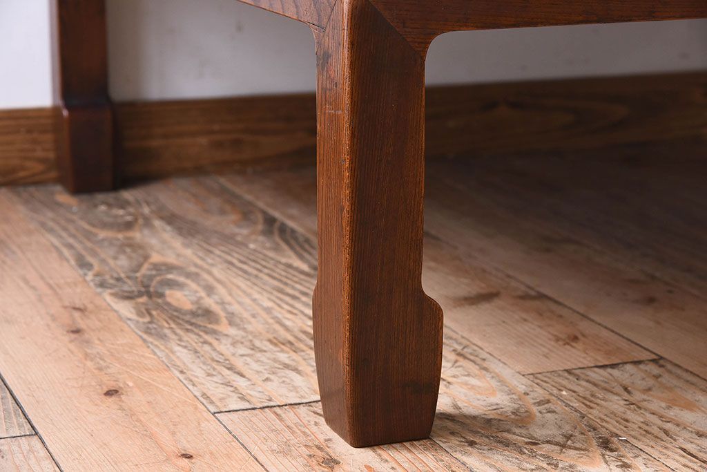 アンティーク家具　天板一枚板!和製アンティークの大ぶりな座卓