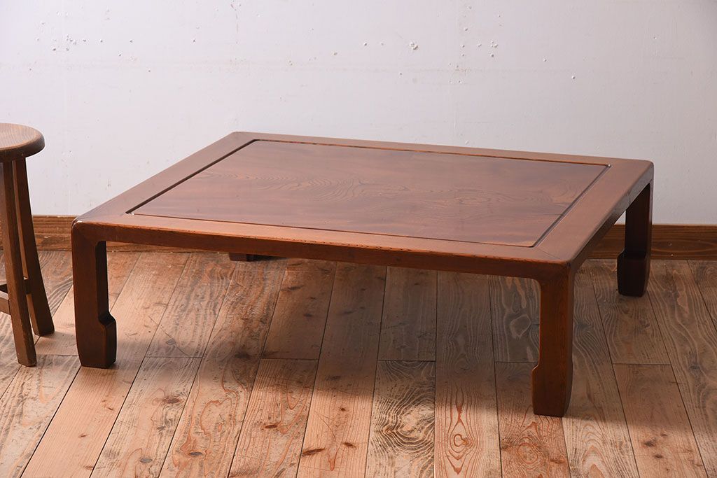 アンティーク家具　天板一枚板!和製アンティークの大ぶりな座卓