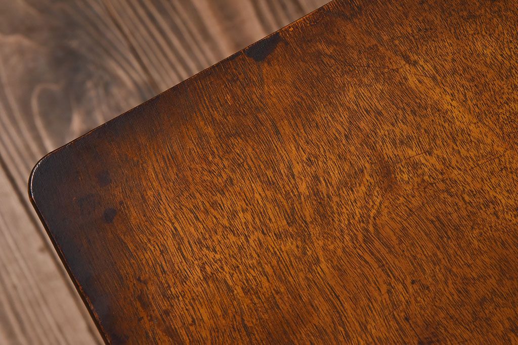 アンティーク家具　樺材!古い木製の小さな障子戸収納棚