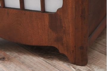 アンティーク家具　樺材!古い木製の小さな障子戸収納棚