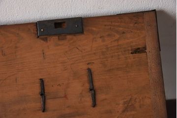 アンティーク雑貨　和製アンティーク　金具付き!古い木の印箱(小物収納箱)