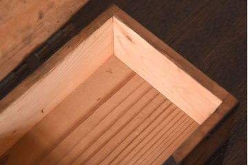 アンティーク雑貨　和製アンティーク　金具付き!古い木の印箱(小物収納箱)