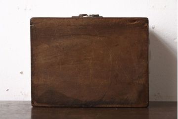 アンティーク雑貨　和製アンティーク　古い木の昭和レトロな印箱(小物収納箱)