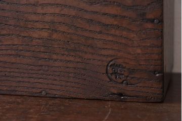 アンティーク雑貨　和製アンティーク　金具付き!古い木の印箱(小物収納箱)(2)