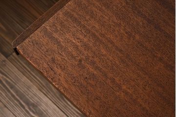 アンティーク家具　天板一枚板　ラワン材　シンプルな鉄脚テーブル