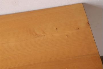 アンティーク家具　天板檜材　アンティーク　シンプルな鉄脚テーブル