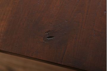アンティーク家具　天板朴の木材　アンティーク　シンプルな鉄脚テーブル