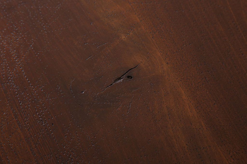 アンティーク家具　天板朴の木材　アンティーク　シンプルな鉄脚テーブル