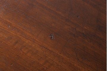 アンティーク家具　天板朴の木材　アンティーク　シンプルな鉄脚テーブル