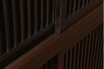 アンティーク家具　アンティーク　和モダンスタイル!四尺　縦桟引き戸の重ね水屋箪笥