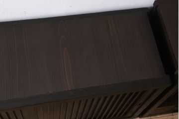 アンティーク家具　アンティーク　和モダンスタイル!四尺　縦桟引き戸の重ね水屋箪笥