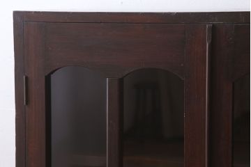 アンティーク家具　和製アンティーク　古い檜材の上品な小ぶりなブックケース(本棚)