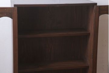 アンティーク家具　和製アンティーク　古い檜材の上品な小ぶりなブックケース(本棚)