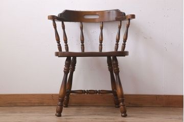 中古　キツツキ　飛騨産業　穂高　アームチェア(キャプテンチェア)(2)